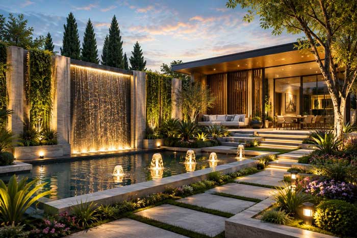 هزینه دیزاین محوطه های باغی